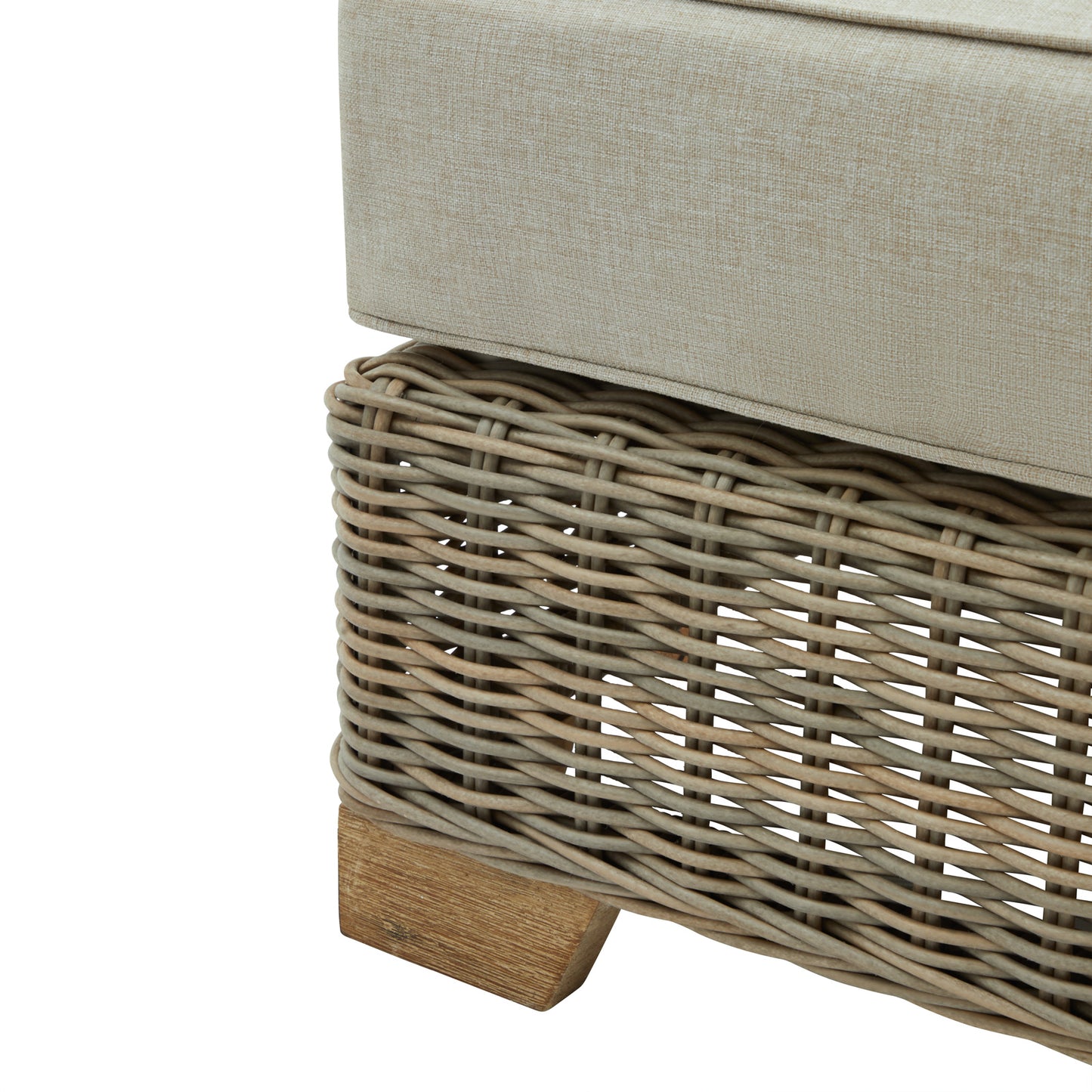 Capri Collection Outdoor Foot Stool – Stylish Beige Garden Footrest | Hill Interiors