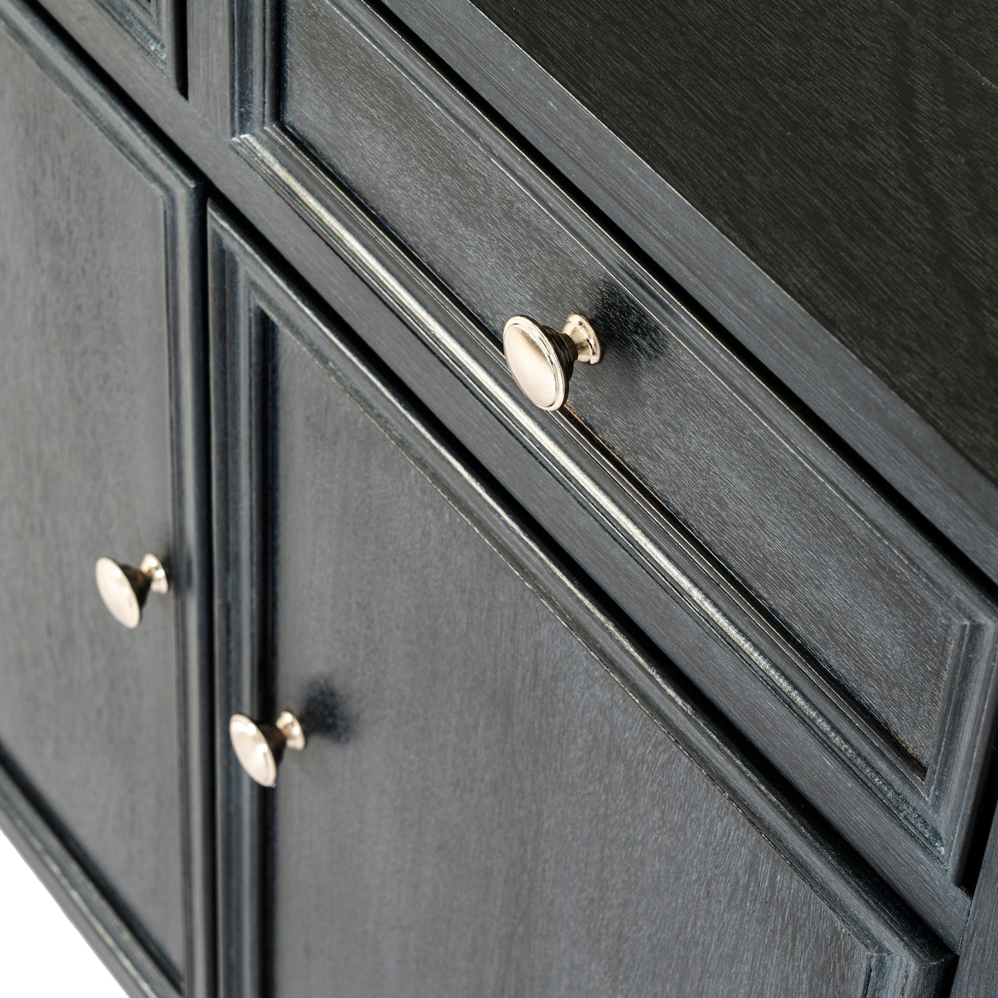 Hill Interiors Contour Collection sideboard with doors open showing internal storage space