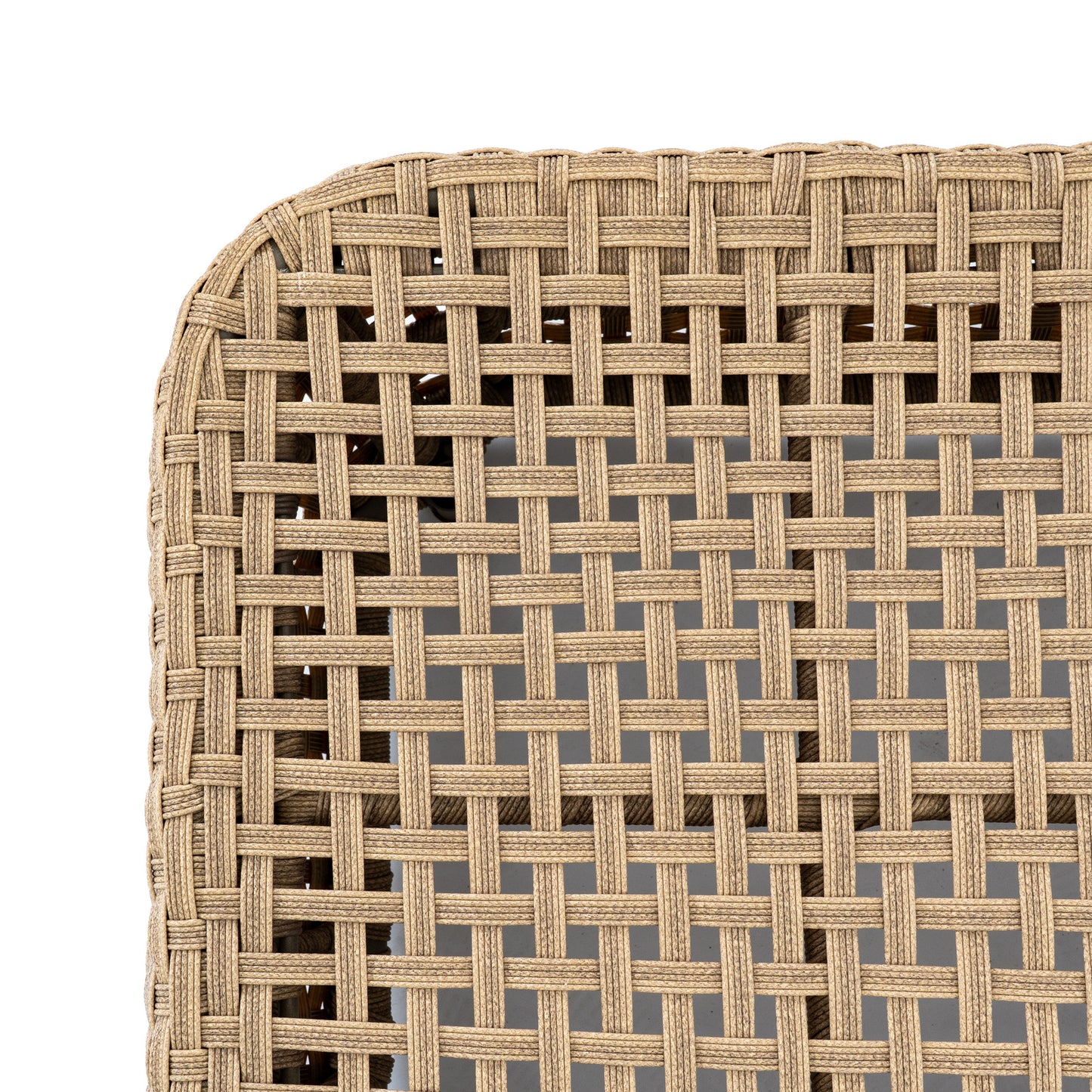 Hill Interiors Bloom Collection brown outdoor sunbed in a modern garden setting