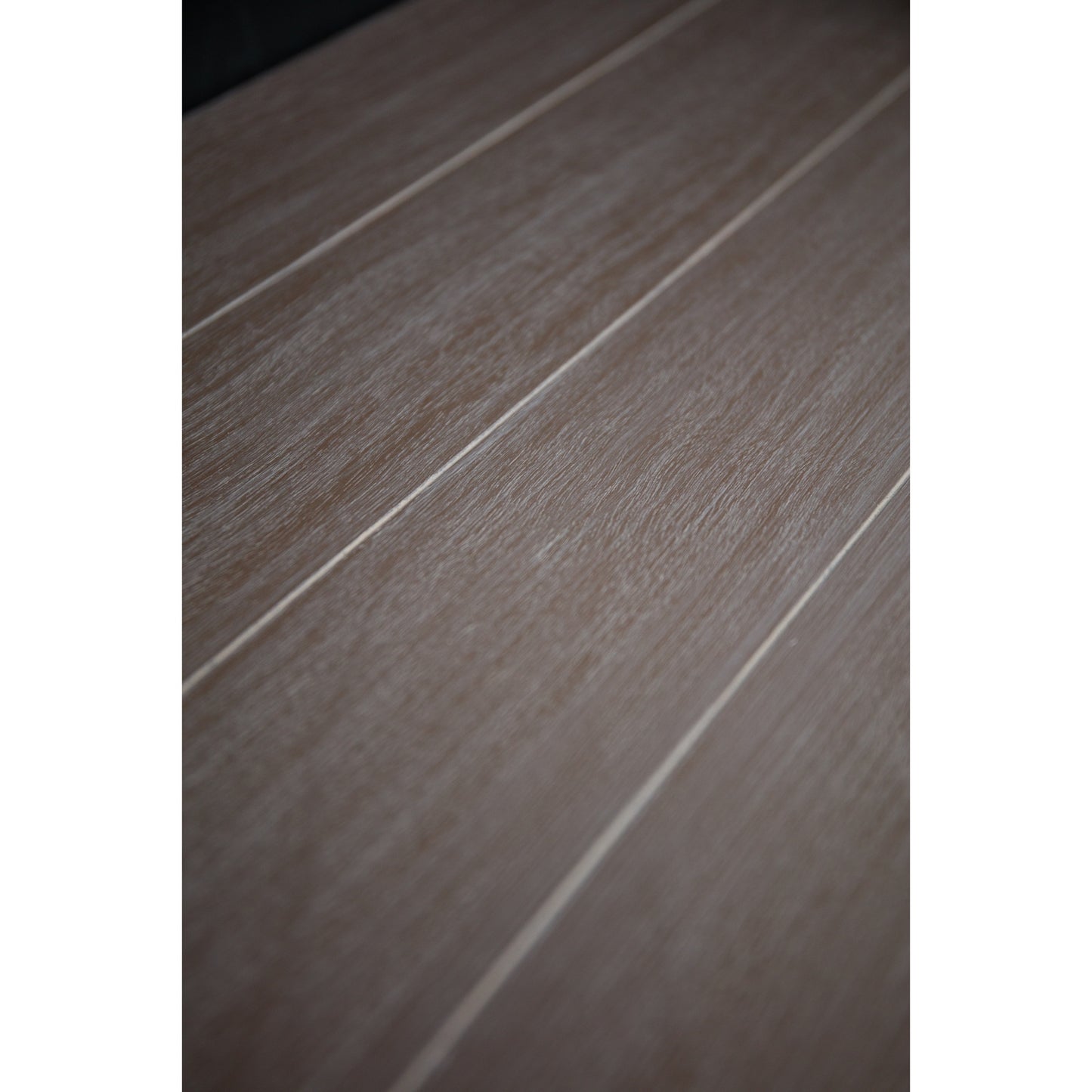 Angle view of Hill Interiors Serene Collection console table highlighting the elegant design