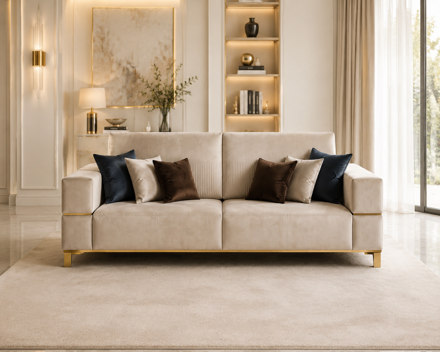 Armchair – Italian Design, Velvet Upholstery