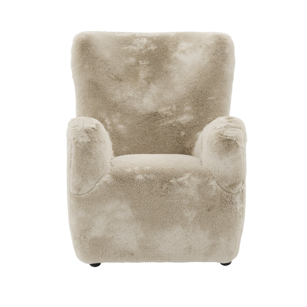 Bear Coyote Chair – Luxurious Faux Fur Occasional Armchair | LPD Furniture