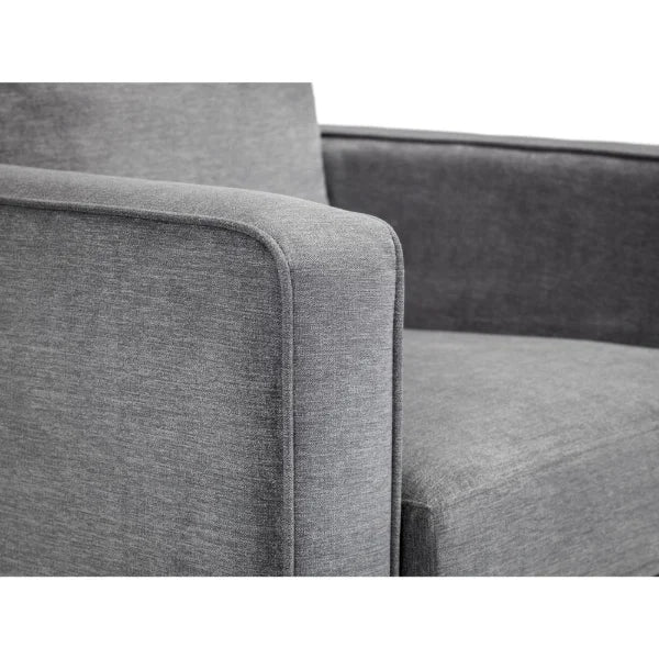 Hayward Chair – Grey Chenille – Comfortable Armchair for Reading Corners