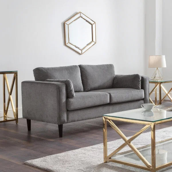 Hayward 3 Seater Sofa – Grey Chenille – Durable and Stylish Family Sofa