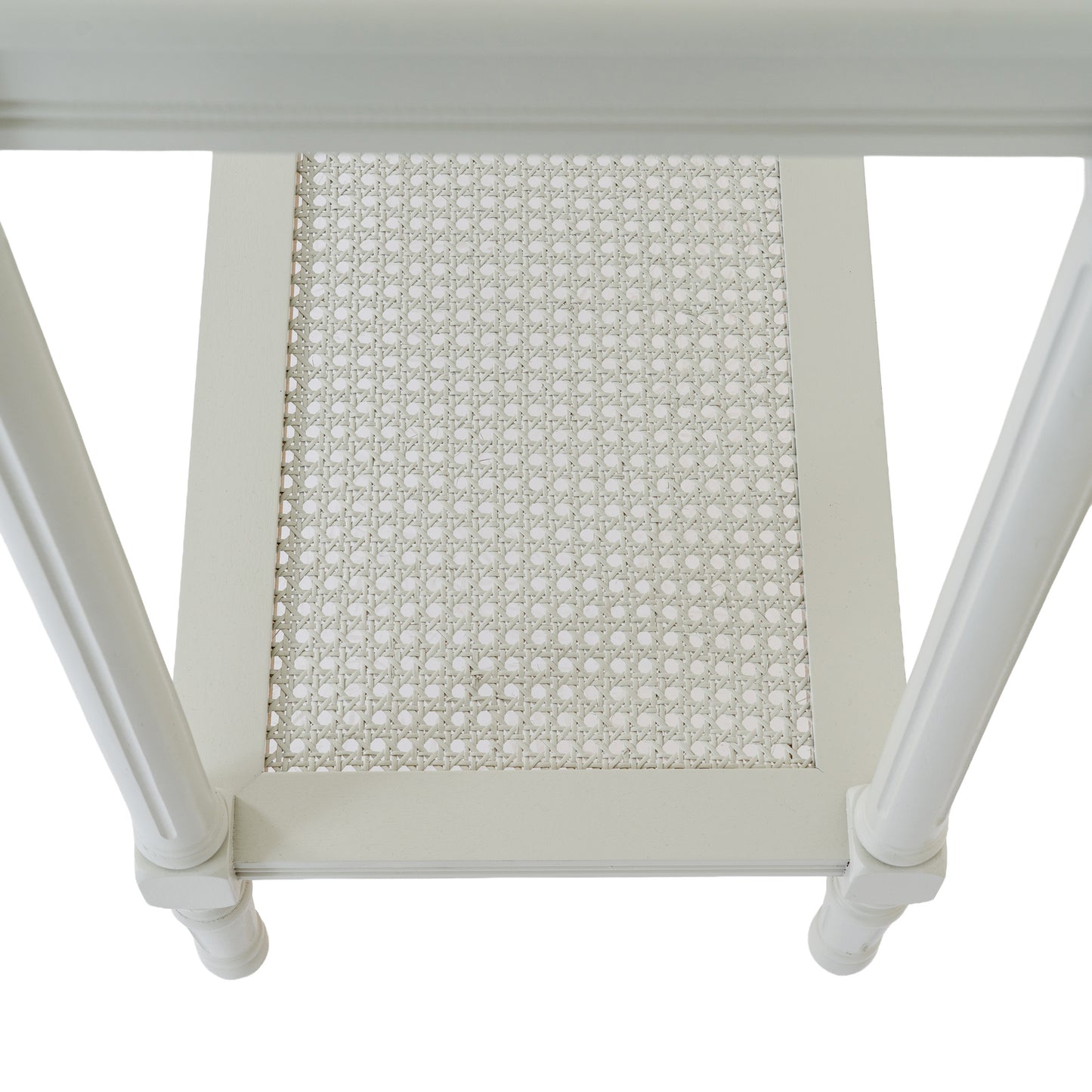 Hill Interiors Belmont Rattan Collection large console table from above showing the spacious tabletop