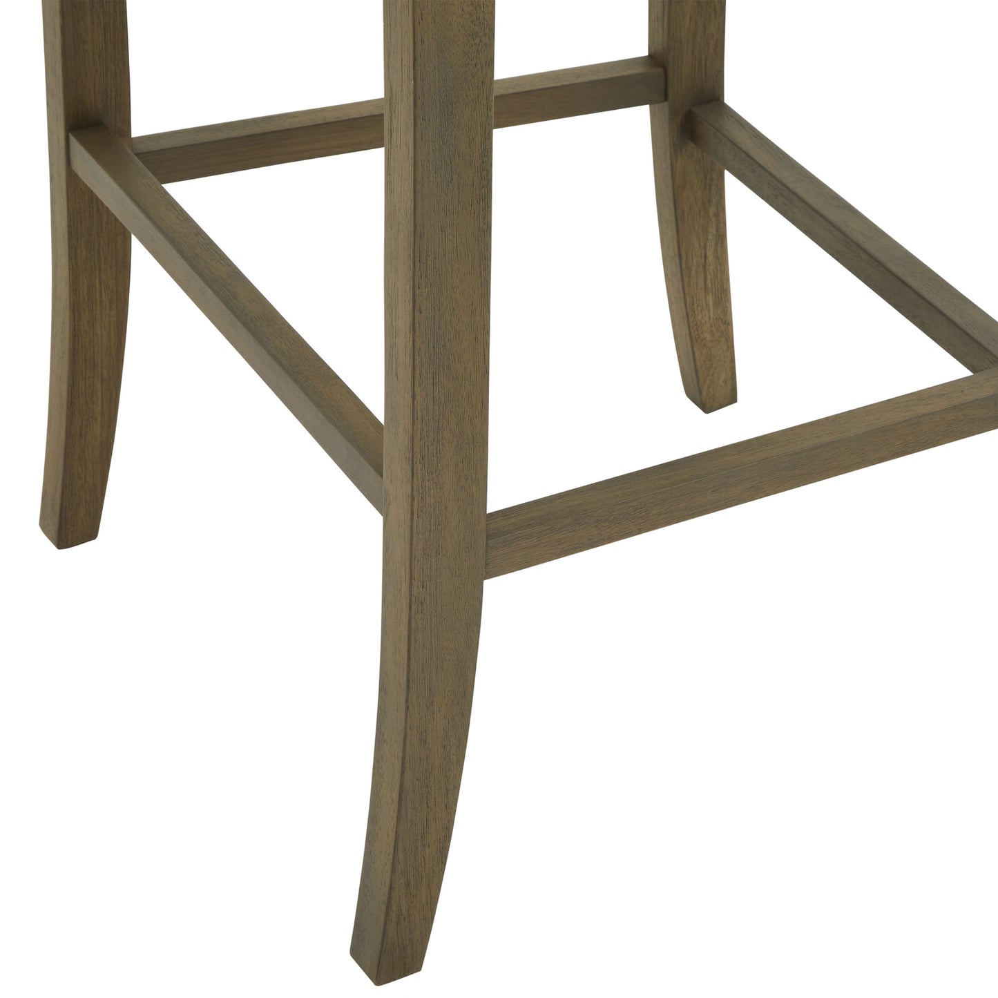Hill Interiors Epsom grey barstool styled with modern barware on a kitchen island