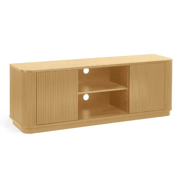 Louis Fluted TV Unit – Light Oak – Warm and Textured – Fits TVs up to 65"