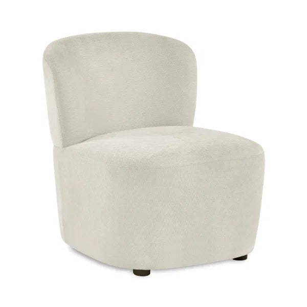 Lunetta dune beige chenille accent chair in a modern living room setting
