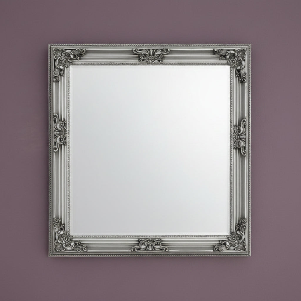 Rococo Pewter Wall Rococo Pewter Wall Mirror – Ornate Frame, Elegant Wall DécorMirror | Julian Bowen
