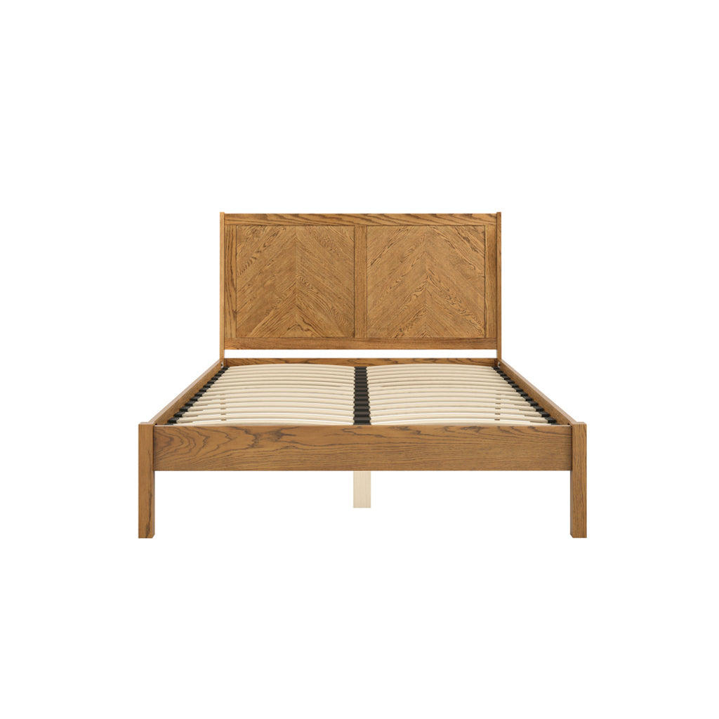 LPD Furniture Palms smoked king size bed in a modern bedroom setting
