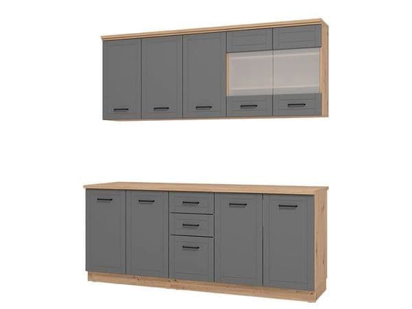 Amos Mann Furniture Hudson graphite grey kitchen units in a modern kitchen setting