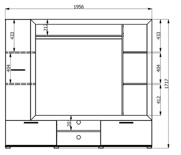 Amos Mann Furniture Lucerne oak entertainment unit in a modern living room setting