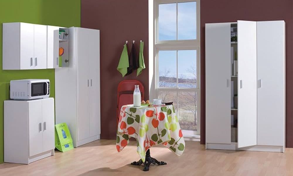 Amos Mann Furniture multi purpose white wide storage cupboard in a modern home setting