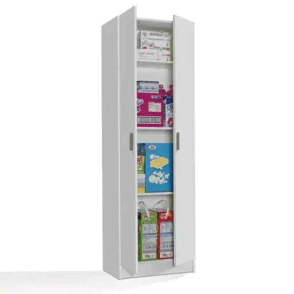 Amos Mann Furniture multi tall white shoe storage cupboard in a modern hallway setting