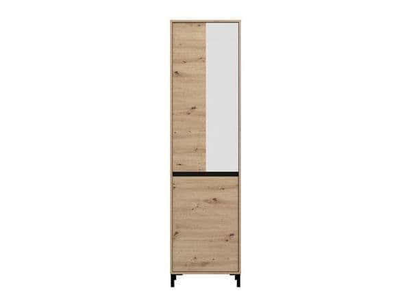 Amos Mann Furniture Rosmara artisan oak slim hallway wardrobe with pull-out hanging rail in a modern hallway setting