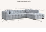 Furnish365 Tribeca iron bouclé corner sofa in a modern living room setting