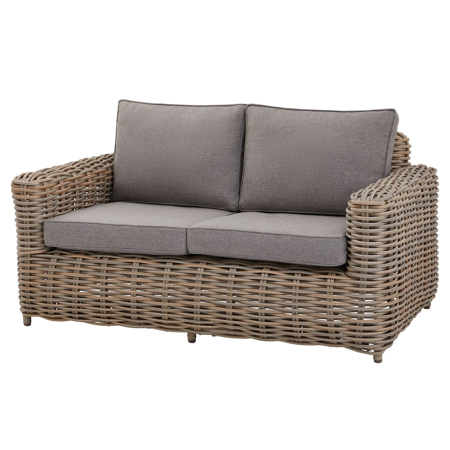 Hill Interiors Amalfi outdoor four seater set from behind showing the comfortable backrests