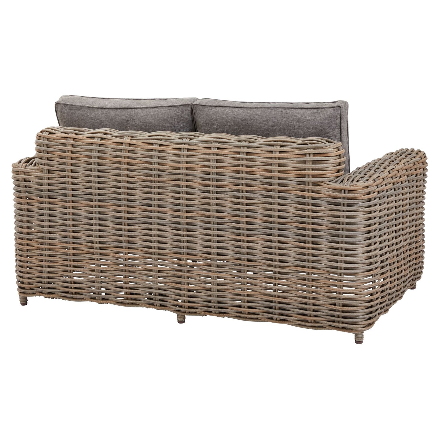 Hill Interiors Amalfi beige outdoor set in a contemporary patio with natural lighting