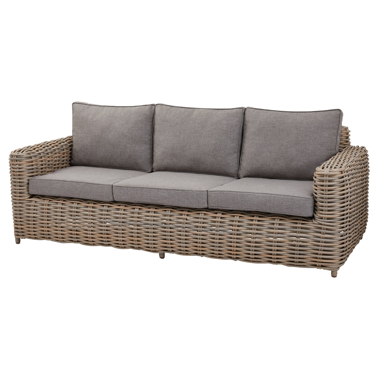 Hill Interiors Amalfi outdoor five seater set from behind showing the comfortable backrests
