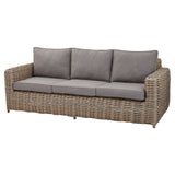 Hill Interiors Amalfi outdoor five seater set from behind showing the comfortable backrests