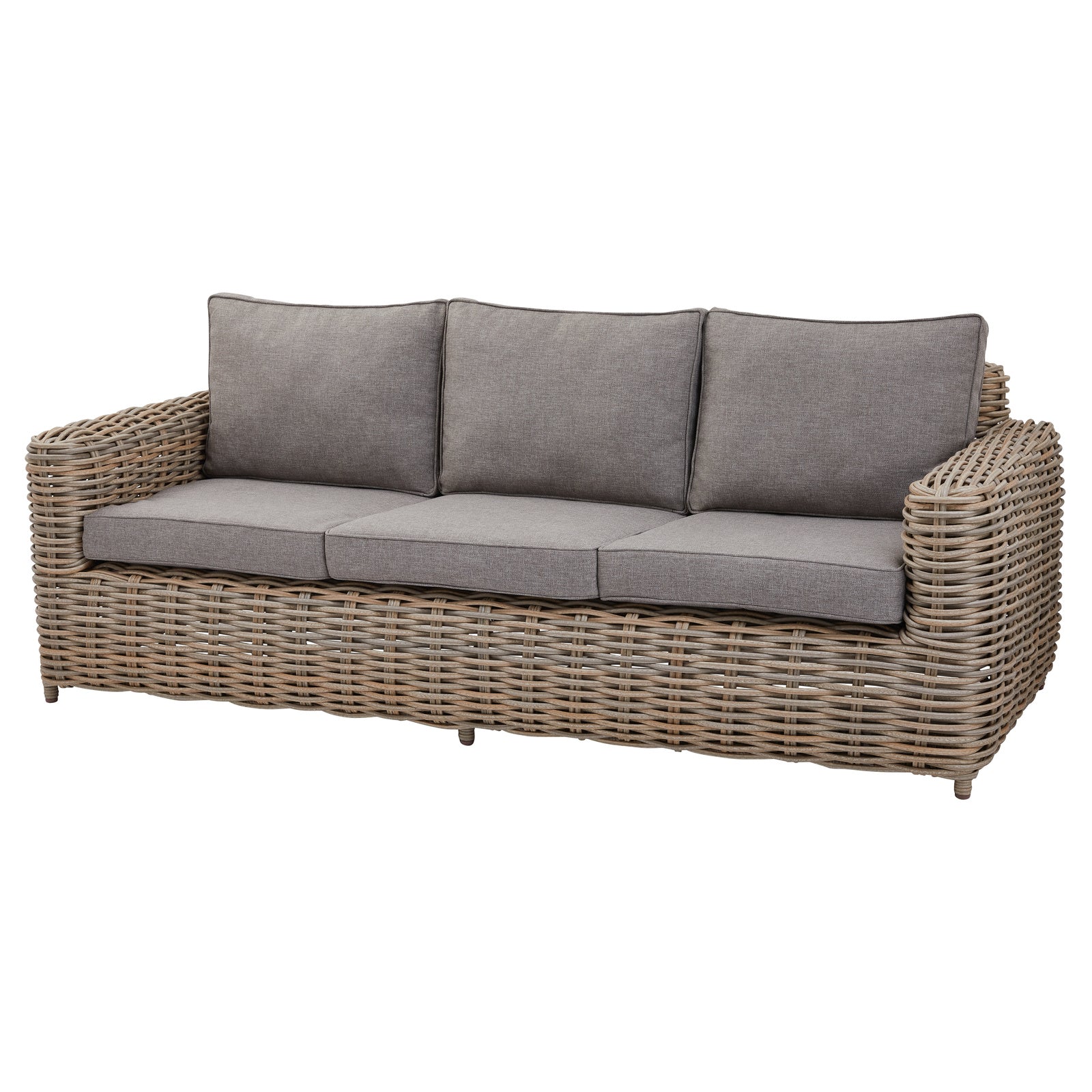 Hill Interiors Amalfi outdoor five seater set from behind showing the comfortable backrests