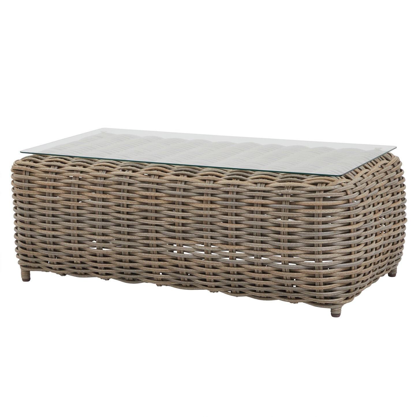 	Hill Interiors Amalfi outdoor set showing the seat cushion thickness and overall proportions