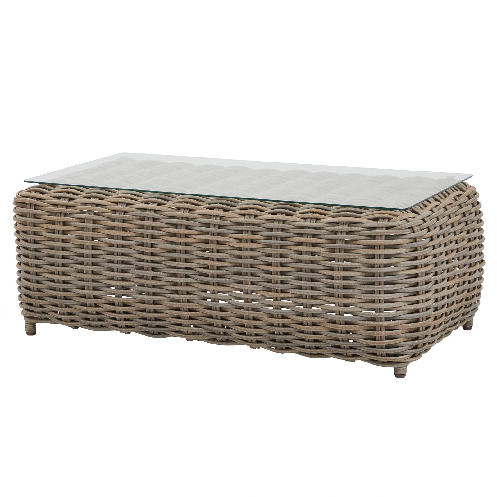 	Hill Interiors Amalfi outdoor set showing the seat cushion thickness and overall proportions