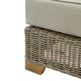 Capri Collection Outdoor Foot Stool – Stylish Beige Garden Footrest | Hill Interiors