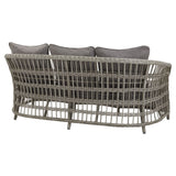 Hill Interiors Palma outdoor set showing the seat cushion thickness and overall proportions