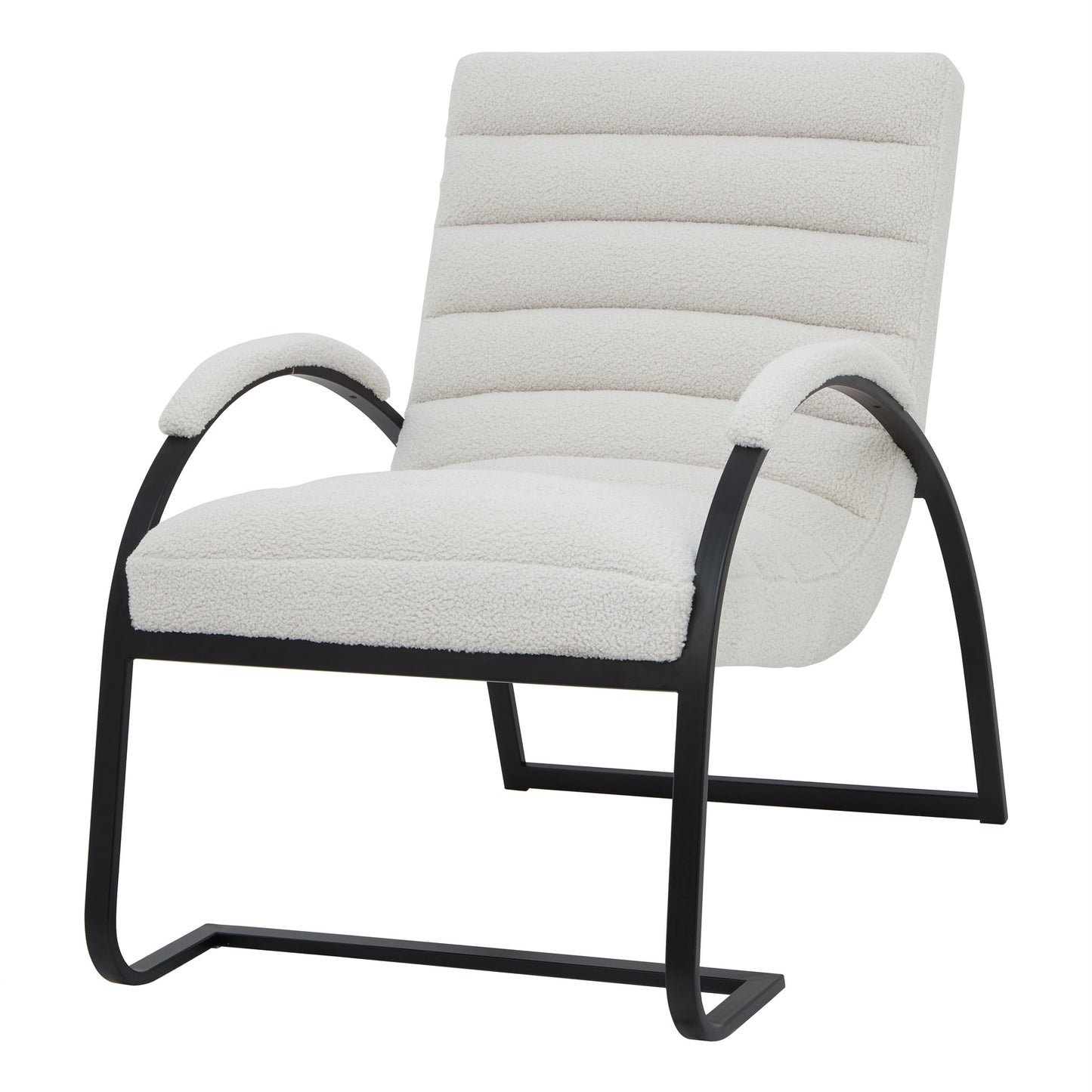 Boucle Ribbed Ark Chair – Luxurious Textured Boucle Armchair | Hill Interiors