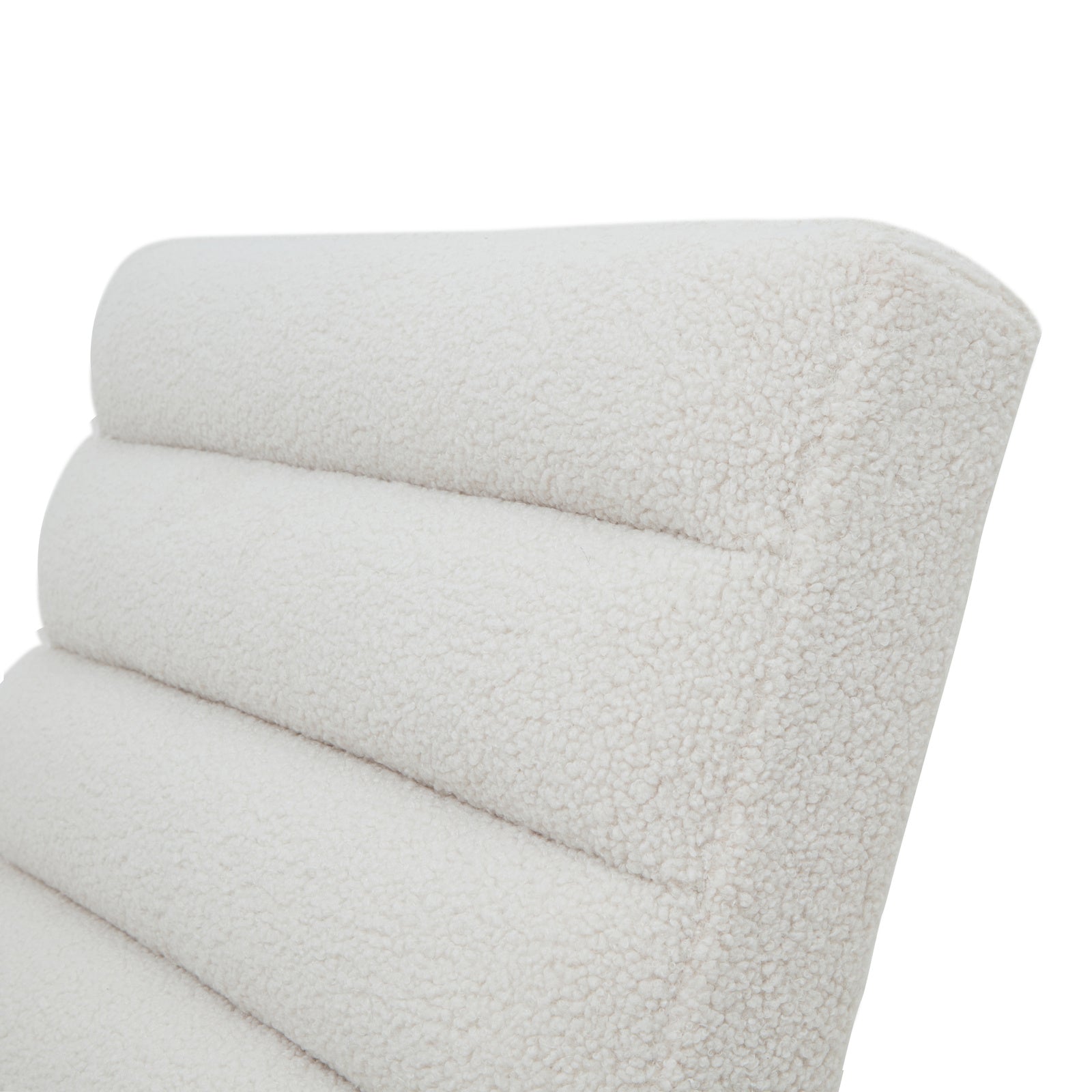 Hill Interiors Boucle Ribbed Ark chair in a contemporary living room with natural lighting