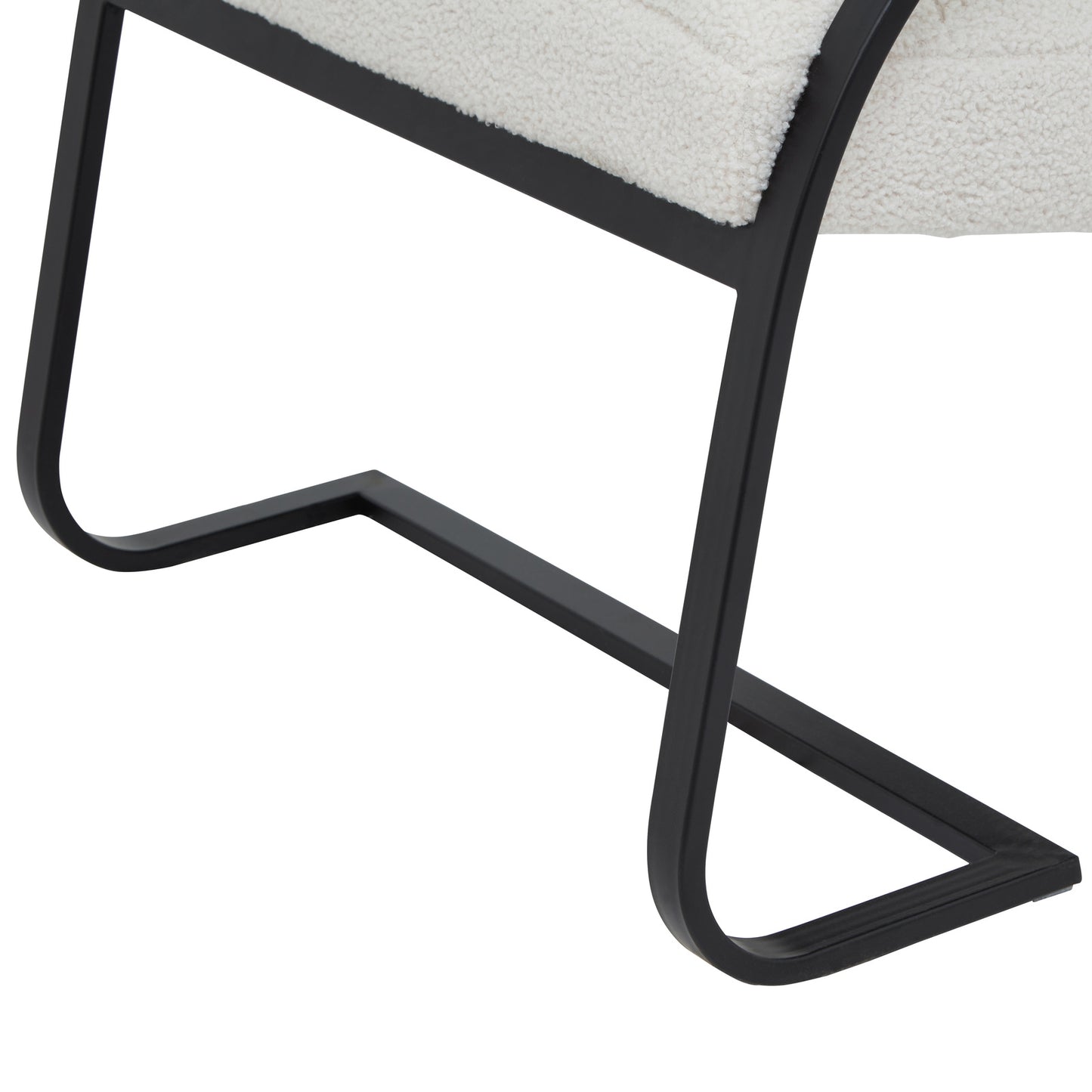 Hill Interiors Boucle Ribbed Ark chair styled with cushions and throws