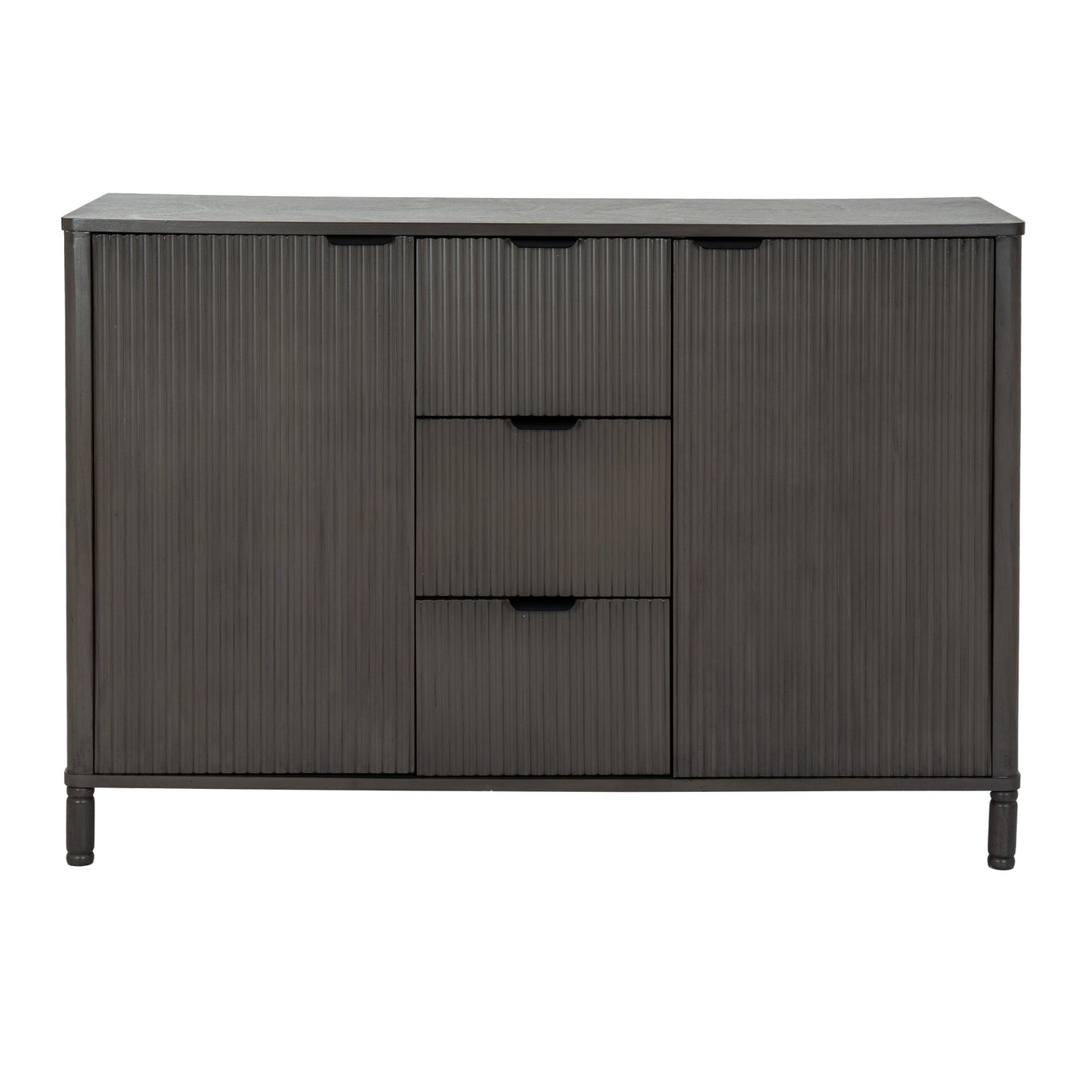 Close-up of Hill Interiors Reed Collection cabinet showcasing the wood grain and handles