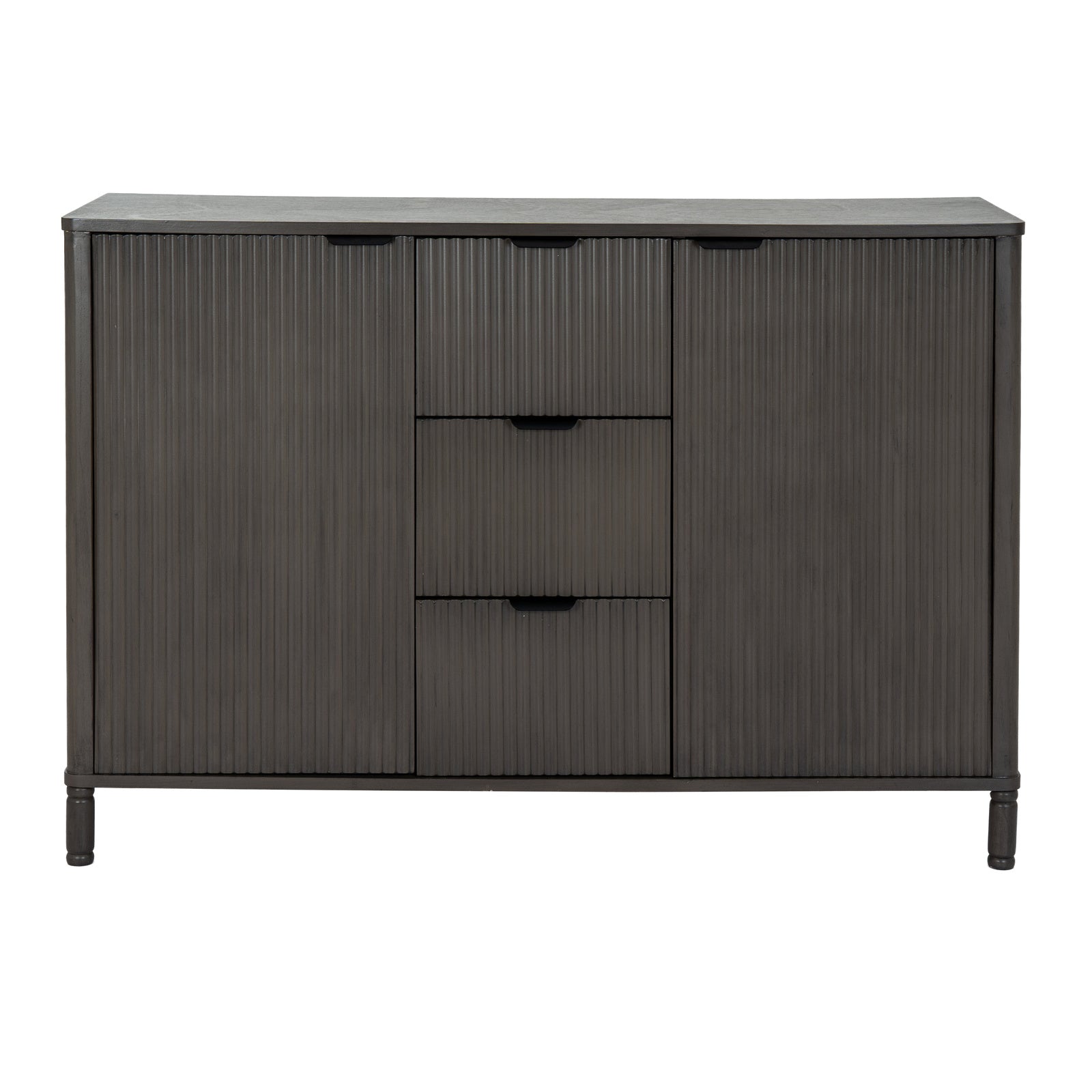 Close-up of Hill Interiors Reed Collection cabinet showcasing the wood grain and handles