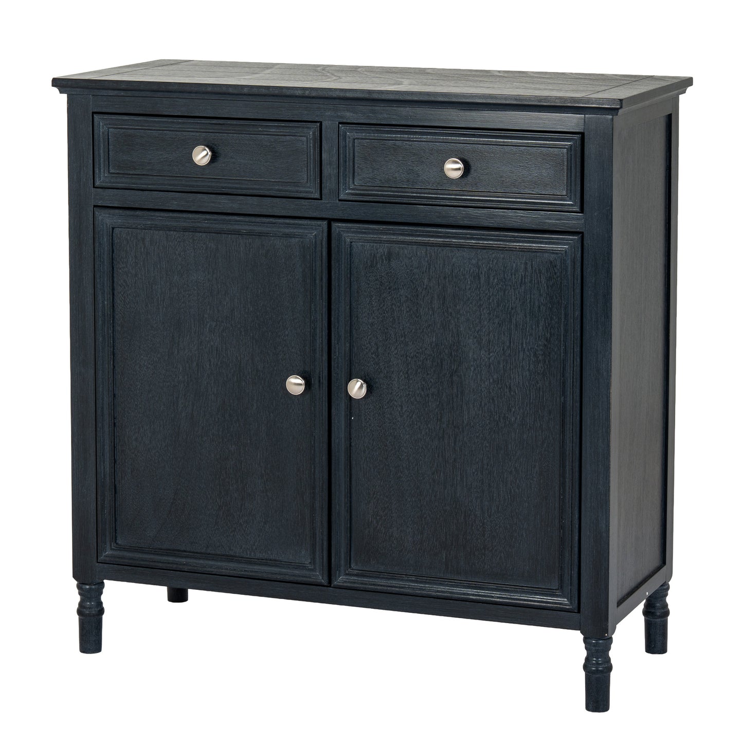 	Close-up of Hill Interiors Contour Collection sideboard showcasing the wood grain and handles