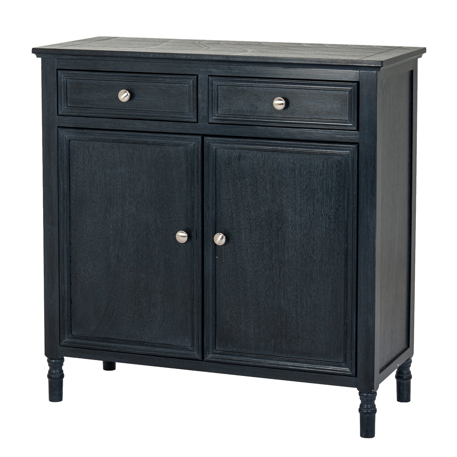	Close-up of Hill Interiors Contour Collection sideboard showcasing the wood grain and handles