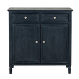 Contour Collection 2 Drawer 2 Door Sideboard – Stylish Black Wooden Storage | Hill Interiors