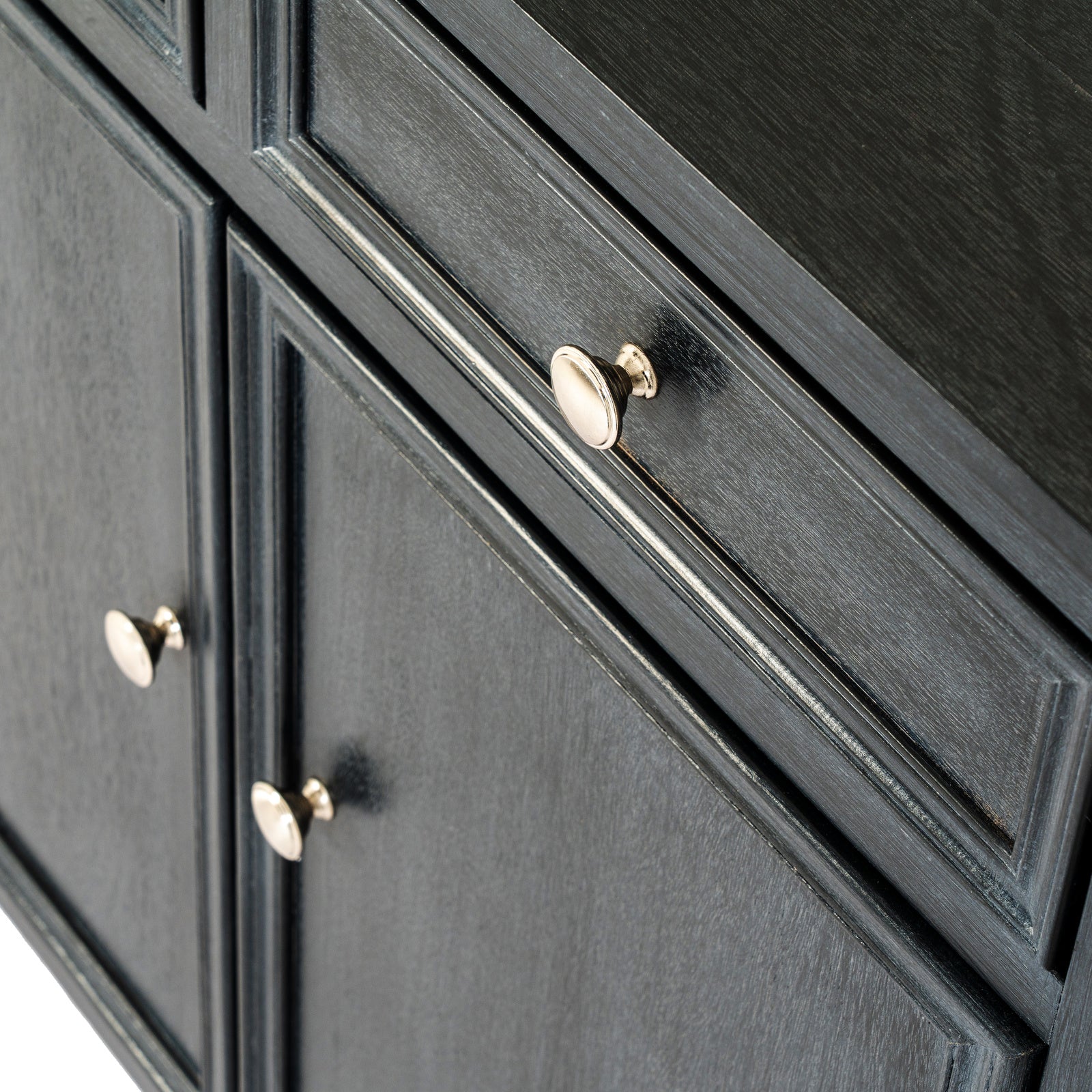Hill Interiors Contour Collection sideboard with doors open showing internal storage space