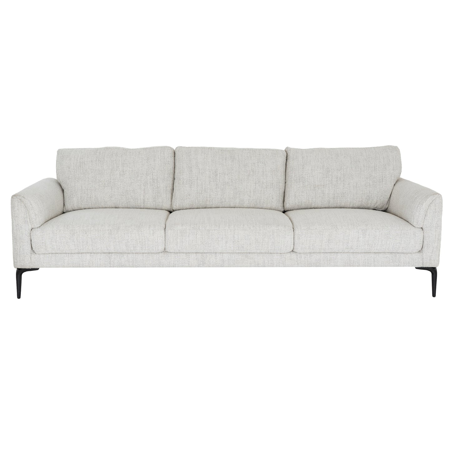 Hill Interiors Zephra three seater sofa from behind showing the contoured backrest
