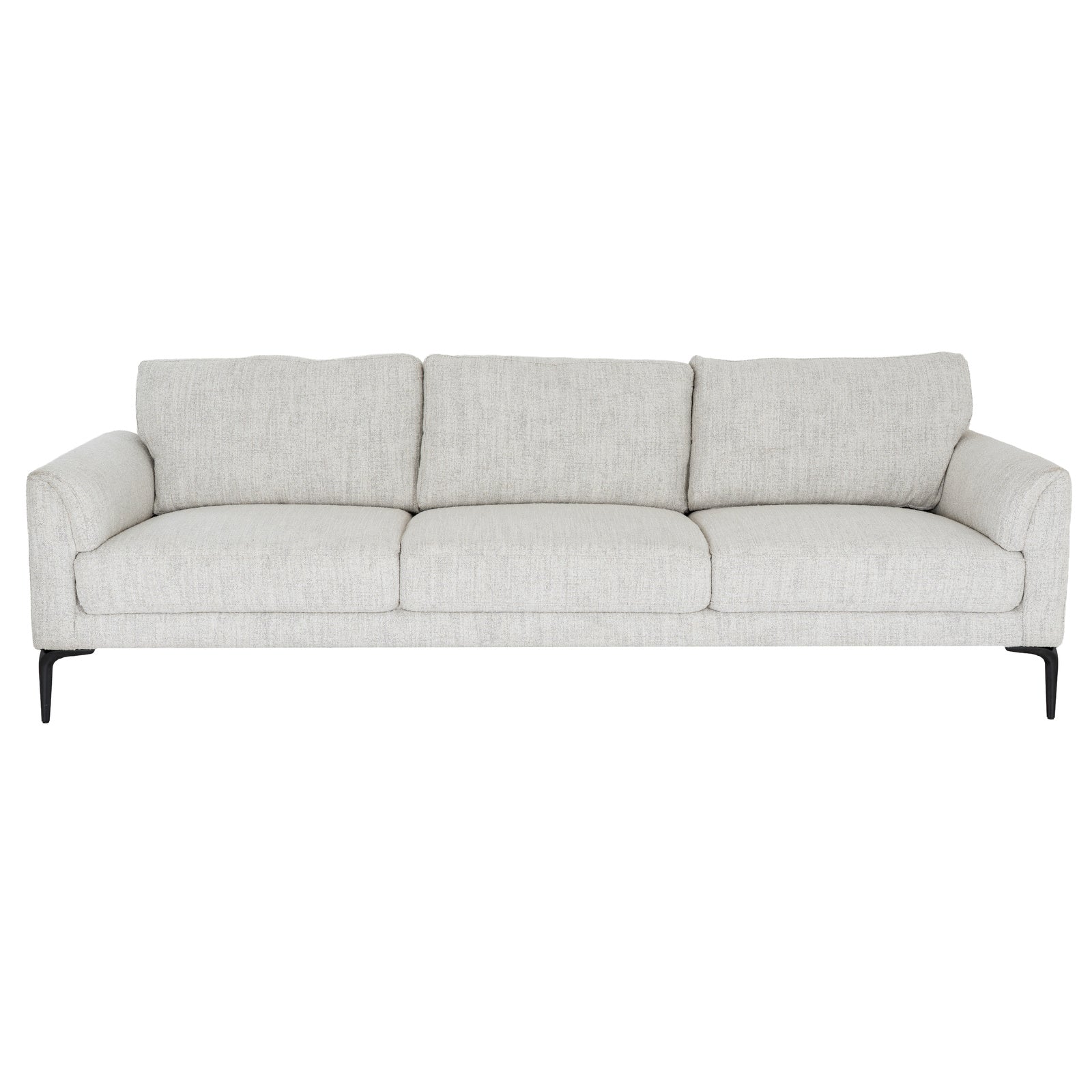Hill Interiors Zephra three seater sofa from behind showing the contoured backrest