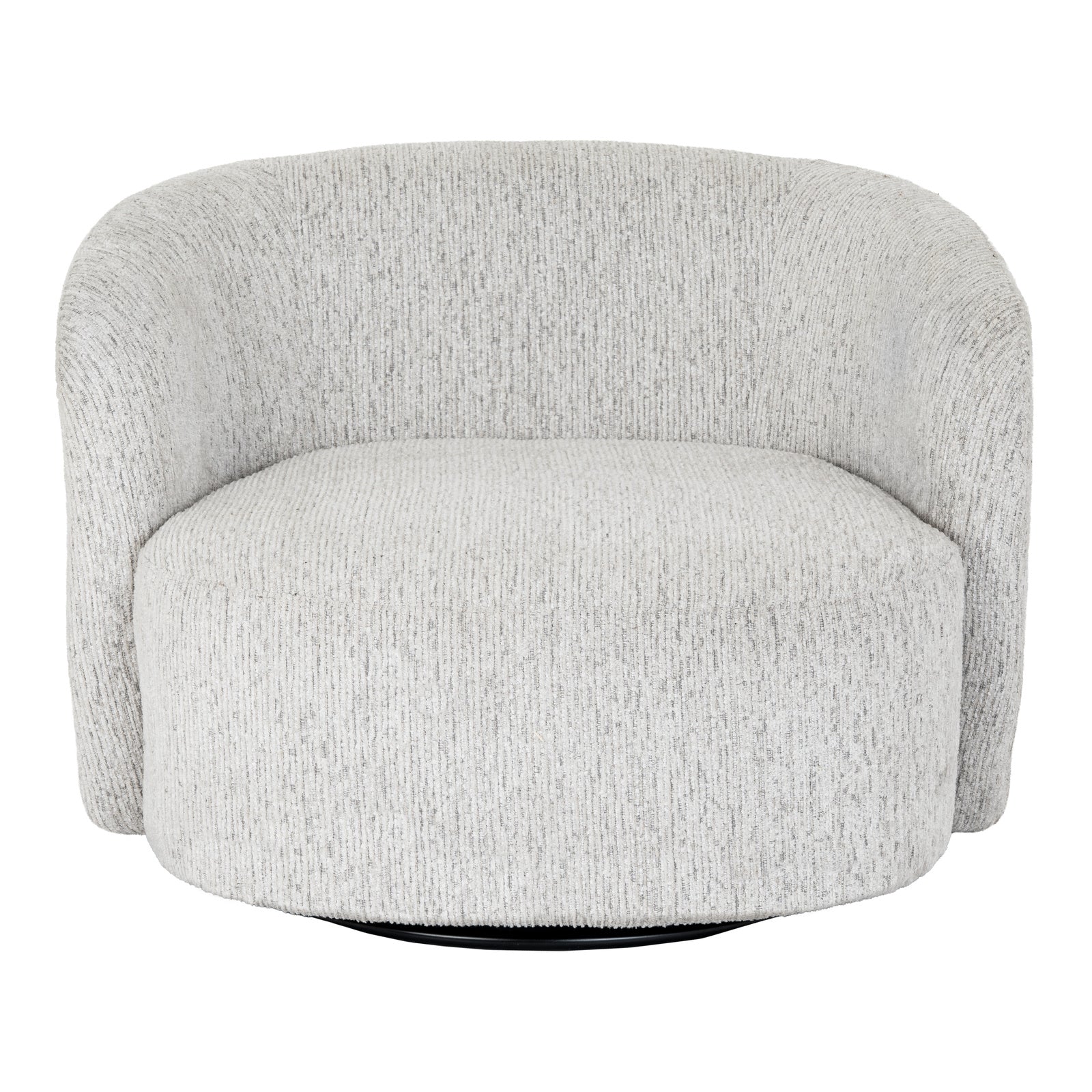 Hill Interiors Sorelle swivel armchair styled with cushions and throws