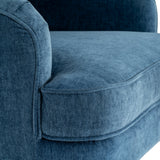 Hill Interiors Vellis armchair showing the seat cushion thickness and overall proportions