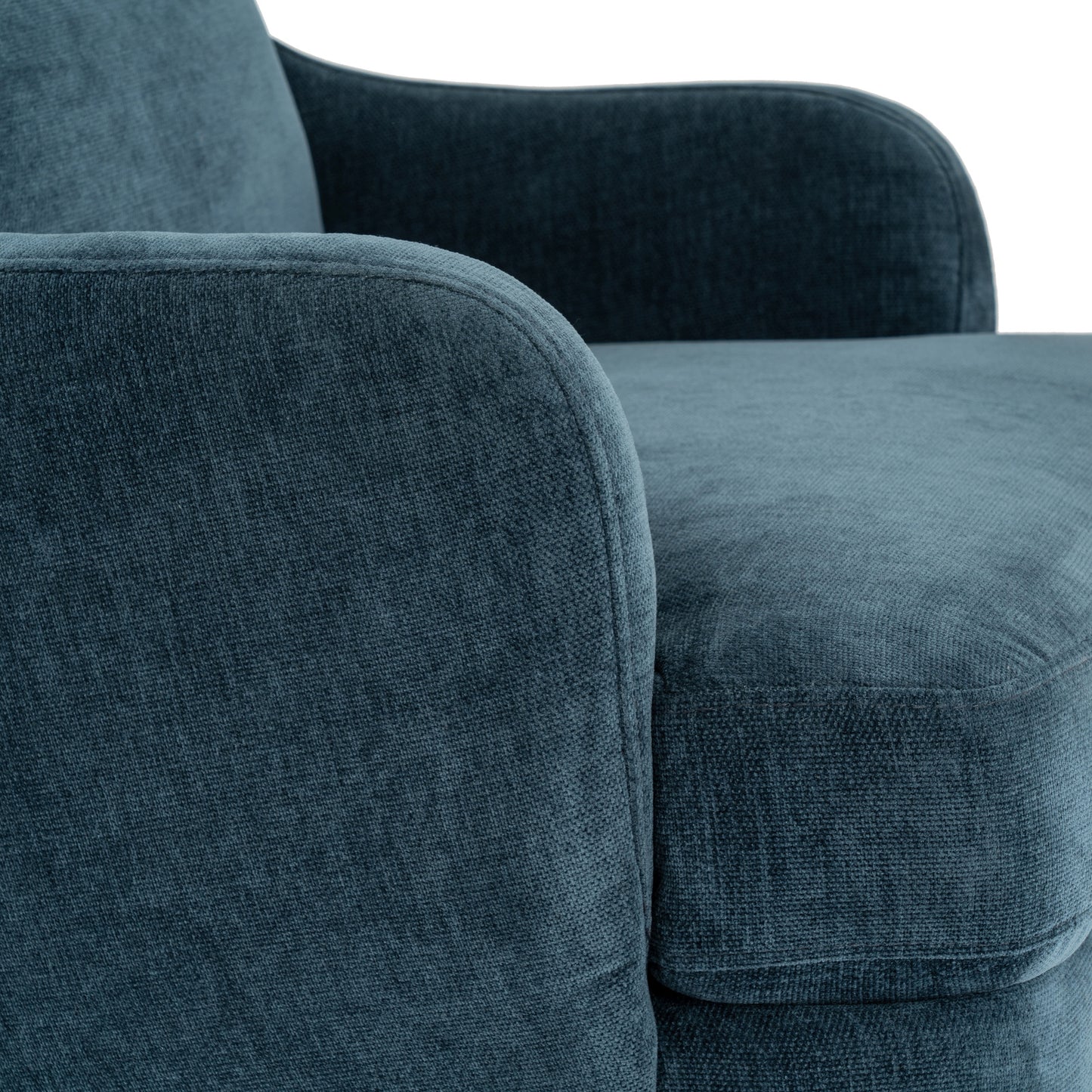	Hill Interiors Avaris armchair showing the seat cushion thickness and overall proportions