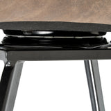 Malmo Coffee Dining Chair – Modern Upholstered Seat with Black Metal Legs | Hill Interiors