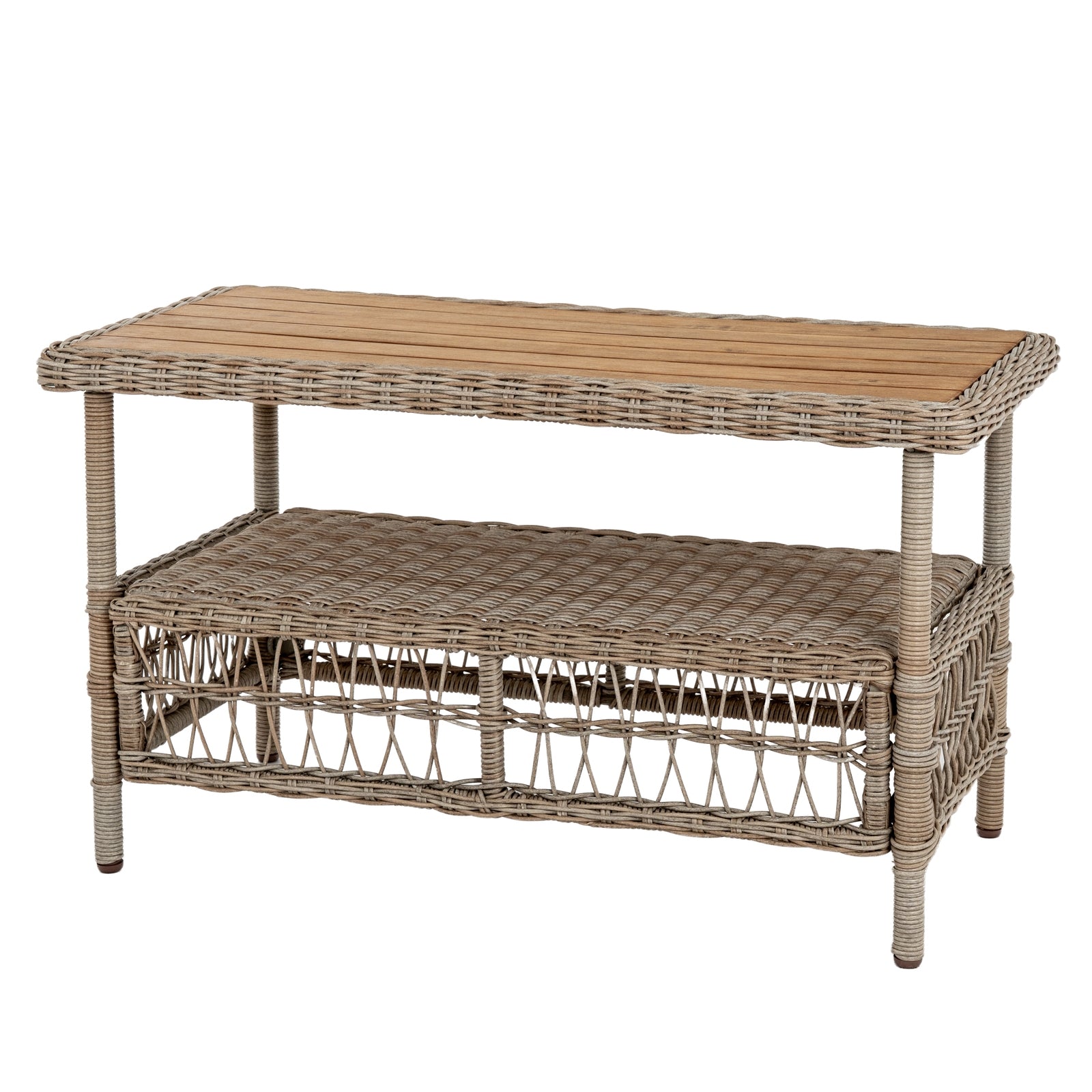 Hill Interiors Provence Collection beige outdoor 4 seater lounge set in a modern garden setting
