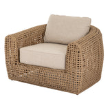 Hill Interiors Bloom Collection brown outdoor large lounge chair in a modern garden setting