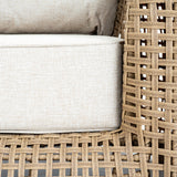 Hill Interiors Bloom Collection brown outdoor large lounge chair in a modern garden setting