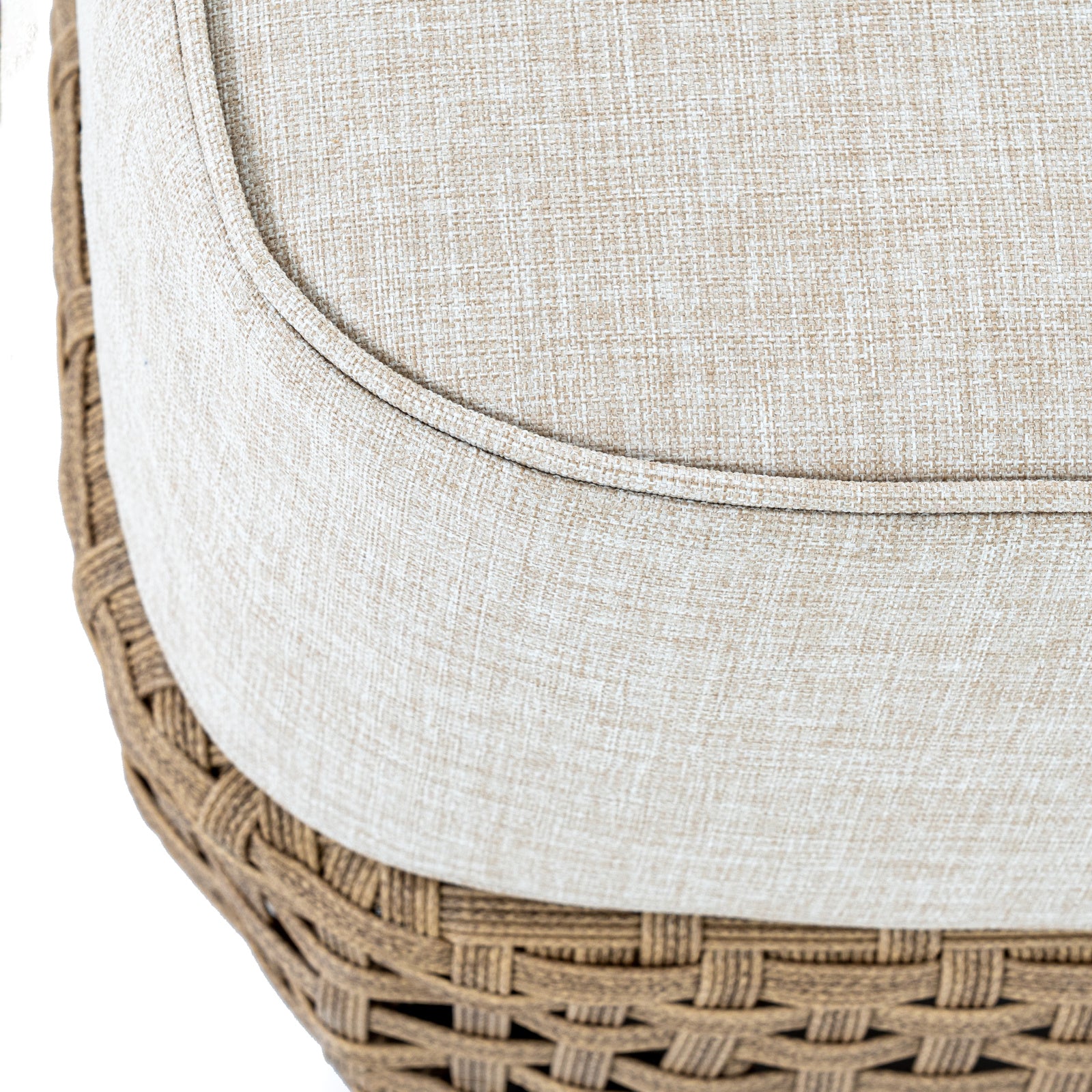 Hill Interiors Bloom Collection brown outdoor sunbed in a modern garden setting