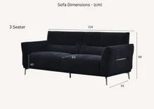	Furnish365 Astoria iron bouclé 3 seater sofa with deep channel stitching in a modern living room setting
