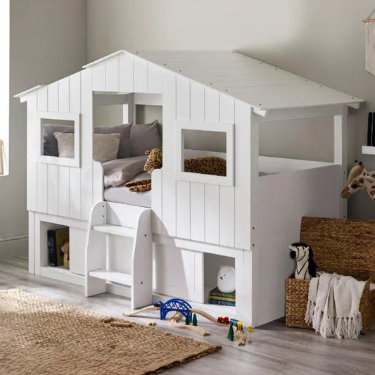 Acorn Treehouse Midsleeper & Storage Unit – Kids Single Bed with Built-in Storage